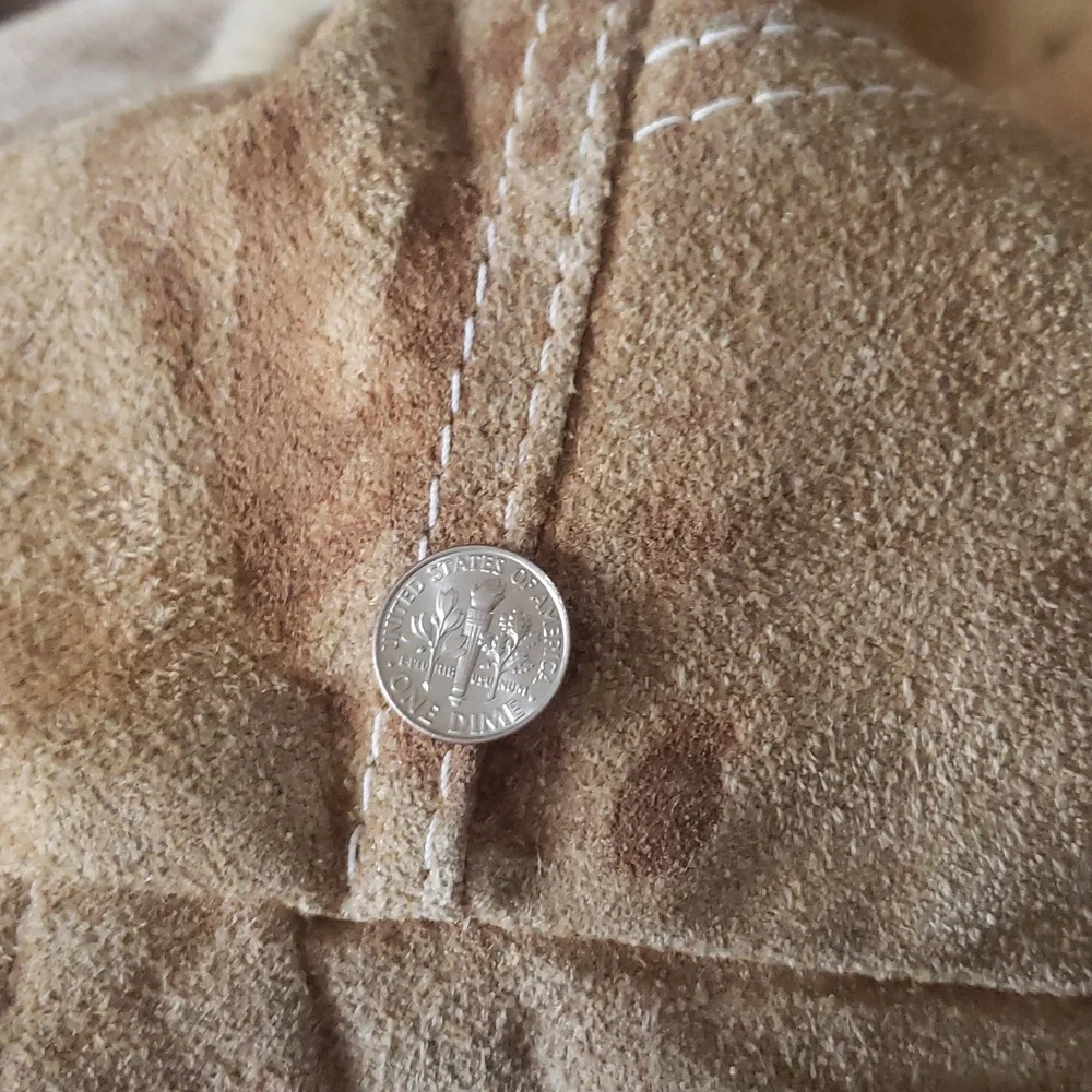 100% Suede Leather Jacket - Picture 11 of 13